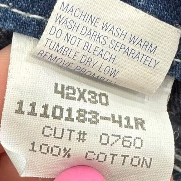 VINTAGE Big Smith Blue Denim Bib Overall Jeans carpenter style Size 42 x 30 - Picture 4 of 10